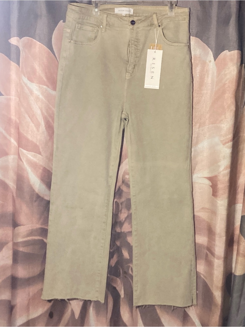 Risen Straight Leg Jeans in Olive for Women 1X